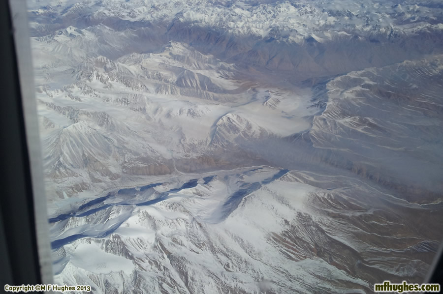 Somewhere over central Asia