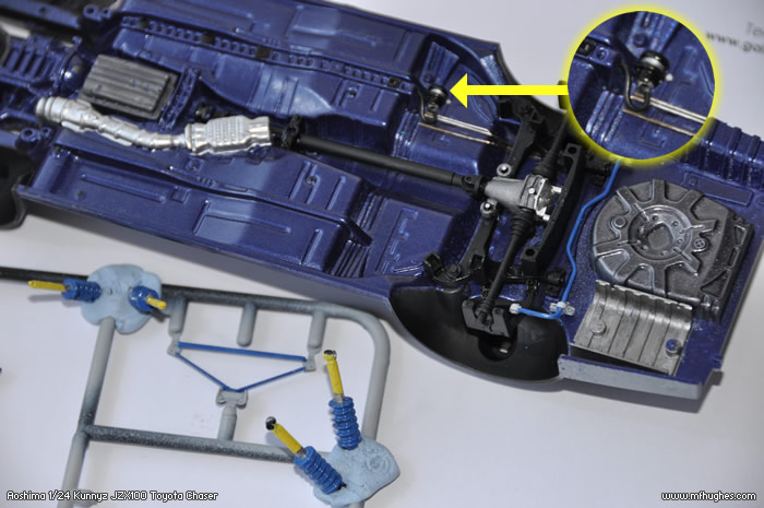Aoshima Kunnyz Toyota Chaser 1/24 scale model kit. Photographs.